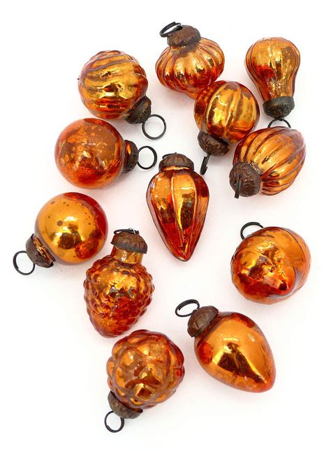 PRICES MAY VARY. Mercury Glass Finish- Hang these beauties all over your classic Christmas tree for a glamorous vintage vibe! These set of 12 ornaments include small glass balls, finials and baubles all with a rich mercury glass finish Multiple Usecases- These ornaments can be used for multiple purposes in decorating your Christmas tree or wreath or for hanging them at a window. Consider gathering a mix of Christmas ornaments from our collection into a bowl for a dinner table centerpiece Mix and Mercury Glass Christmas Tree, Copper Christmas, Modern Christmas Ornaments, Copper Light, Unique Holiday Decor, Mini Copper, Classic Christmas Tree, Mercury Glass Christmas, Mercury Glass Ornaments