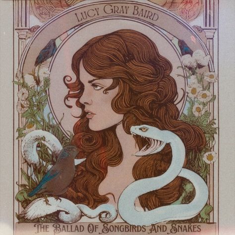 Rory Art Nouveau Revival, Hunger Games Fan Art, 70s Art, Ballad Of Songbirds And Snakes, Hunger Games Fandom, Songbirds And Snakes, Snake Art, Wrong Time, Game Illustration