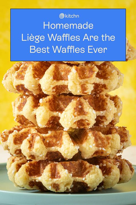 These Homemade Liège Waffles Are the Best Waffles I've Ever Had Pearl Sugar Waffles, Belgium Waffle Recipe, Leige Waffles, Liege Waffles Recipe, The Best Waffles, Belgium Waffle, Liege Waffles, Best Waffles, Belgian Waffles Recipe