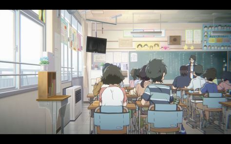 A Silent Voice Kowloon Walled City, Classroom Background, Japanese Kids, Anime Classroom, Film D'animation, Class Room, Kids Classroom, Japanese School, A Silent Voice