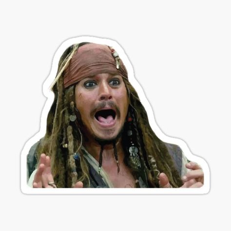 Jack Sparrow Stickers, Jack Sparrow Meme, Pirates Art, Weird Stickers, Pirate Art, Cute Laptop Stickers, Tumblr Stickers, Disney Sticker, Meme Stickers