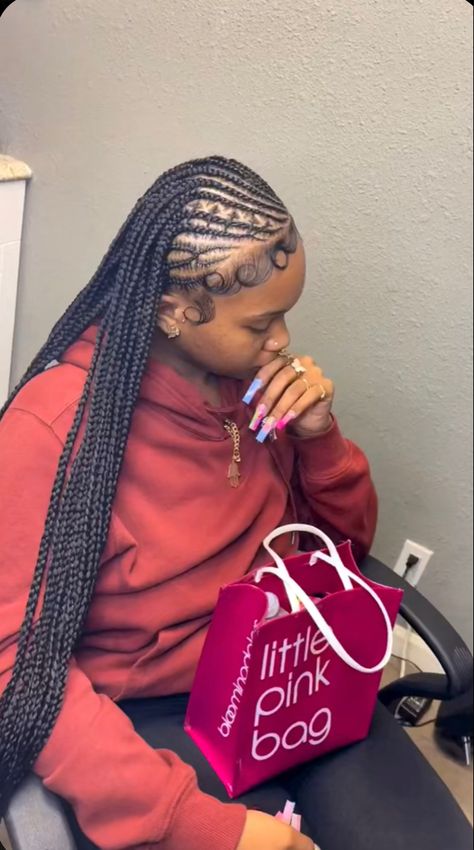 Fulani Braids With Color, Fulani Braids Hairstyles With Color, Braids Hairstyles With Color, Fulani Braids With Curls, Bhaddie Hairstyle, Hairstyle Suggestions, Hairstyles With Color, Fulani Braids Hairstyles, Braids With Color