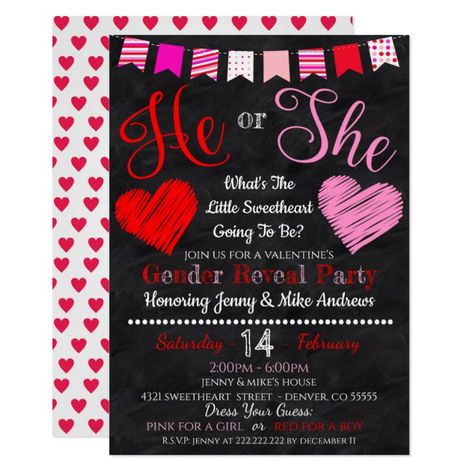 Valentines Day Gender Reveal Party Invitation #affiliate , #affiliate, #Reveal#Party#Invitation#Gender Valentines Day Gender Reveal, Valentines Gender Reveal, Baby Shower Couples, Heart Graphics, Gender Reveal Themes, Gender Reveal Party Invitations, Gender Reveal Ideas, Valentines Day Baby, Valentine's Day Party