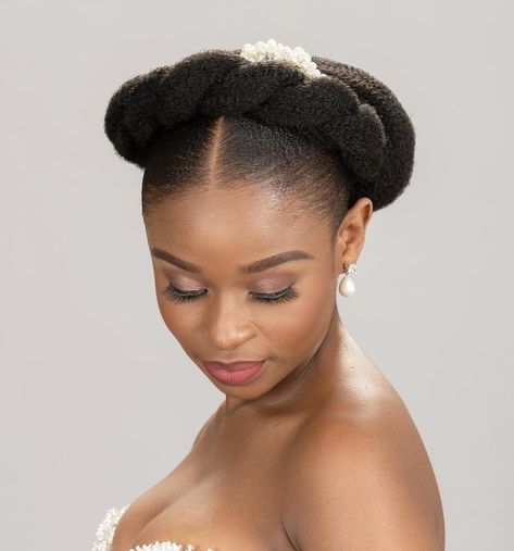 Twisted Center-Parted Updo for Black Hair Updo Hairstyles For Black Women, Natural Hair Updo Wedding, Black Bridesmaids Hairstyles, Afro Wedding Hairstyles, Braided Updo Hairstyles, Black Hair Bun, Natural Hair Wedding, Black Hair Updo Hairstyles, Black Wedding Hairstyles