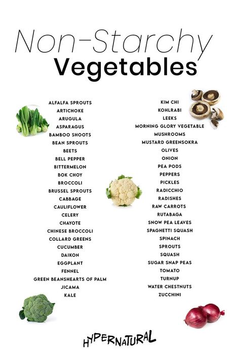 Starchy Vegetables List, Non Starchy Vegetables List, Non Starchy Vegetables, Vegetable List, Vegetables List, Starch Foods, Asparagus And Mushrooms, Starch Solution, Vegetables Food