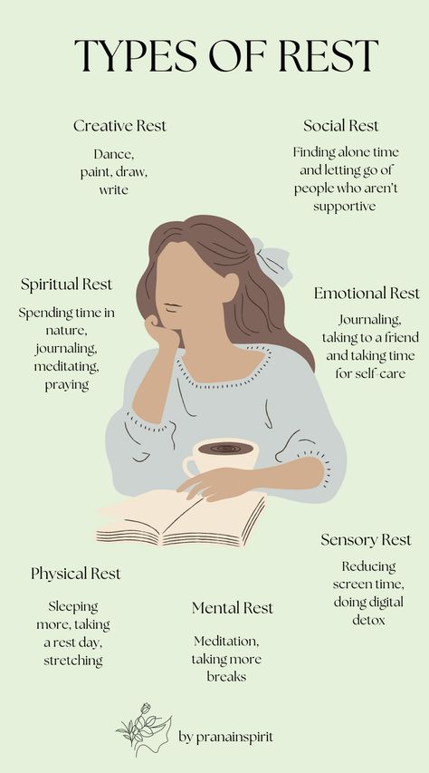 Rest is important in every aspect of life. Here's how to actually rest and feel rested.

#rest #resting #recovery #physicalrest #mentalrest #emotionalwellness #wellnesstips #emotions #manageemotions #peace #peaceful #healthyhabits #healthandwellness How To Rest Properly, Self Care Mood Board Ideas, The Importance Of Rest, Ways To Recharge Yourself, Seven Types Of Rest, How To Feel Comfortable In My Own Skin, Ways To Rest, How To Rest, Resting Aesthetic