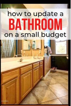 Bathroom Update Diy, Painted Countertops, Cheap Bathroom Makeover, Budget Storage, Bathroom Renovation Diy, Makeover Kamar Mandi, Little Bathroom, Decor Makeover, Cheap Bathroom Remodel