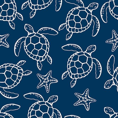 Blue Background Drawing, Sea Turtle Background, Ocean Patterns, Turtle Patterns, Sea Turtle Wallpaper, Turtle Background, Beachy Wallpaper, Sea Turtle Pattern, Life Background