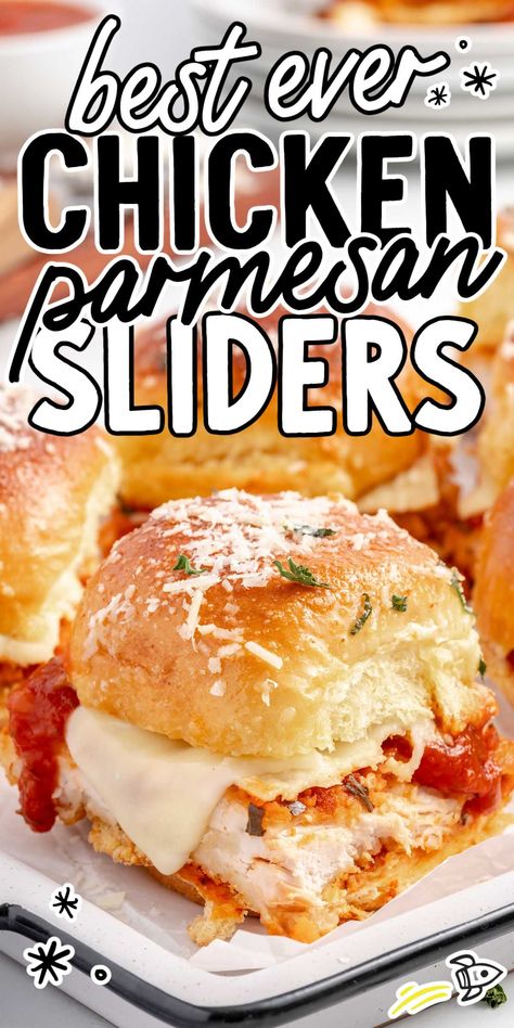 Savor the perfect bite-sized package of crispy chicken, zesty marinara sauce, and melted cheese with chicken parmesan sliders, an ideal treat for any occasion. Shredded Chicken Parm Sliders, Garlic Parmesan Chicken Sliders On Hawaiian Rolls, Chicken Parm Sliders Recipes, Parmesan Garlic Chicken Sliders, Chicken Patty Sliders, Easy Chicken Parm Sliders, Buffalo Chicken Parm Sliders, Chicken Park Sandwich, Crispy Chicken Sliders Recipes