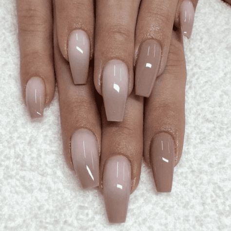 52 Hottest Nude nails you have got to try this year Neutral Nail Aesthetic, Elegant Nails Neutral, Neutral Colour Acrylic Nails, Tan Nails With Black Design, Tan Beige Nails, Nude With Sparkle Nails, Classy Nude Nails 2024, Nude Ombre Nails Coffin, Ombre Nude Acrylic Nails