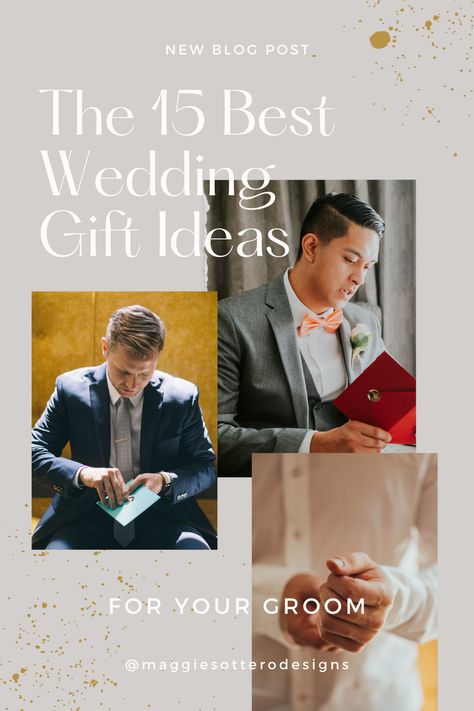 Need ideas for gifts to give your groom on your wedding day? We've got you covered. Click through to read more!✨ . . . . . #maggiesottero #groomgift #weddingideas #weddingplanning #madilane #davidsbridal #weddinginspiration #wedspo #weddingdress #groom #bride #weddingday Wedding Gift For Groom, Groom Watch, Groom Wedding Gift, Personalised Wedding Ring Boxes, Wedding Gift Ideas, Wedding Gifts For Groom, Personalized Wedding Gift, Best Wedding Gifts, Bride And Groom Gifts