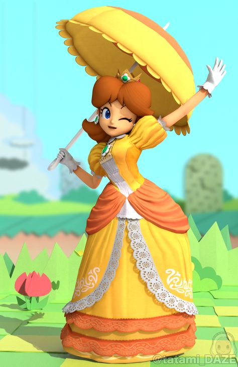 Princess Daisy | Super Smash Brothers Ultimate | Know Your Meme Princess Daisy Costume, Mario Princess Daisy, Harmonie Mario, Princess Peach Cosplay, Luigi And Daisy, Super Mario Run, Super Princess Peach, Super Mario Princess, Super Princess