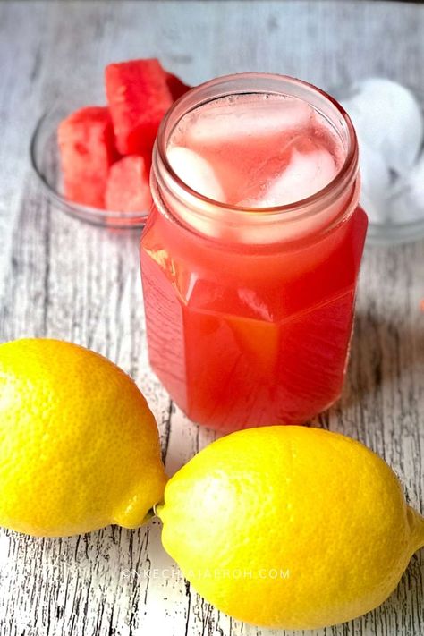 Homemade Watermelon Lemonade (Easy and Refreshing) Watermelon Appetizer, Fresh Watermelon Juice, Best Watermelon, Lemon Juice Recipes, Healthy Lemonade, Fun Summer Drinks, Watermelon Drink, Watermelon And Lemon, Summertime Recipes