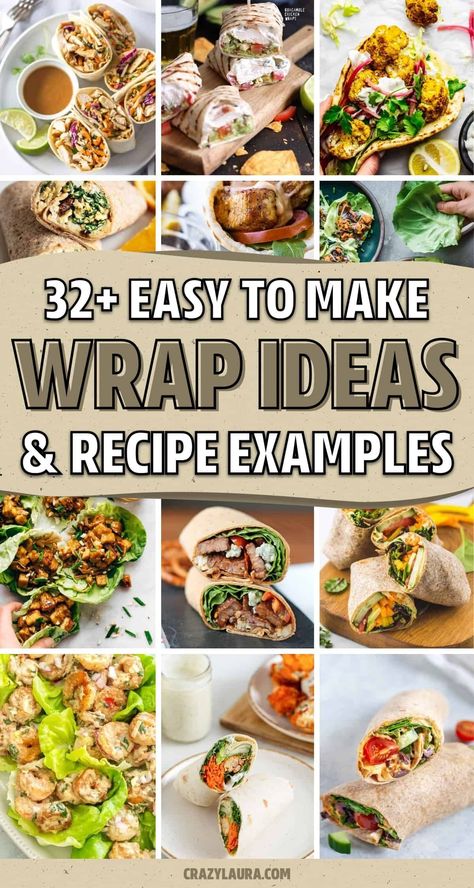 Whether you're looking for an easy lunch recipe that you can take on the go or you just need a healthy snack, check out these super simple wrap recipes and ideas you can make in no time! Make Ahead Wraps For Lunch, Cold Lunch Wraps Make Ahead, Quick Lunch Wraps, Cheap Wraps For Lunch, Lunch Roll Ups Healthy, Cold Wraps Recipes Lunch Ideas, Easy Healthy Wraps Lunch Ideas, Easy Healthy Wrap Recipes, Best Wraps Recipes