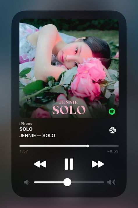 Spotify Screenshot, Jennie Solo, Music Collage, Pop Posters, Solo Music, Jen Videos, Tablet Wallpaper, Pop Songs, Music Player