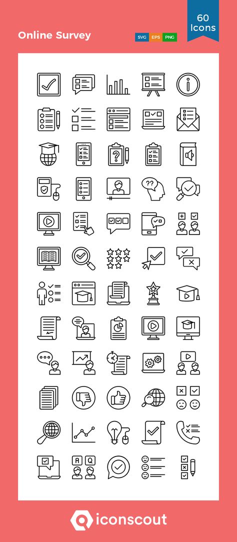 Survey Icon, Online Survey, Infographic Illustration, Png Icons, Online Surveys, Line Icon, Icon Pack, Information Technology, After Effects