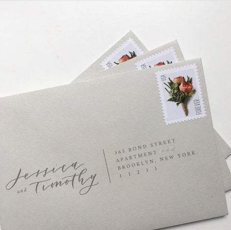 Calligraphy names on one side, address on another. Unique wedding invitation envelope address labels. Wedding Invitation Envelopes Address, Envelope Address, Calligraphy Names, Calligraphy Invitation, Wedding Ceremony Invitations, Unique Wedding Invitation, Addressing Wedding Invitations, Envelope Lettering, Calligraphy Envelope