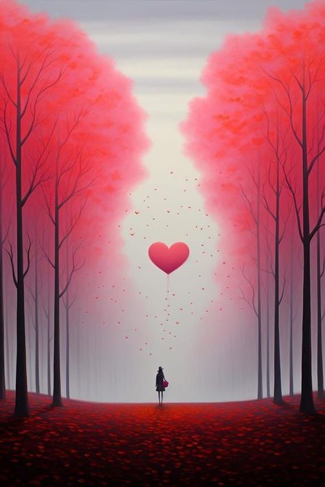 Emotional Resilience, Pink Trees, St Valentin, Girly Art, Human Experience, Natural Environment, Custom Canvas, In Bloom, San Valentino