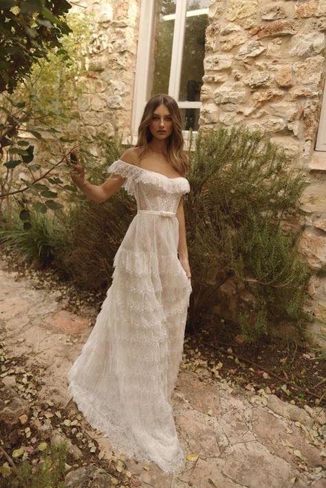 2020 Collection - Adi Groman Bridal Cottage Wedding Dress, Indie Wedding Dress, Farm Wedding Dresses, Boho Chic Wedding Dress, Lace Bridal Robe, Cottage Wedding, Boho Bridal Gowns, Rustic Wedding Dresses, Boho Chic Wedding