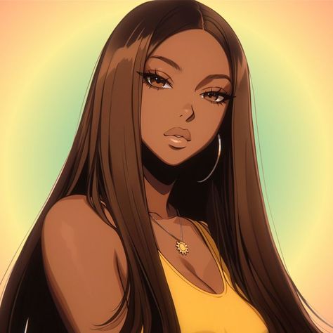 Artwork Cartoon, Woman Artwork, Black Woman Artwork, Cartoon Profile, Illustration Character, Character Inspo, Aesthetic Black, Profile Pic, Anime Pfp