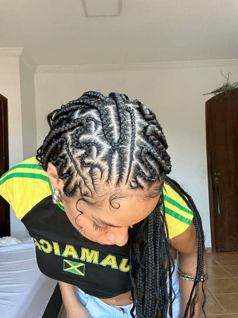 1 Braid, Hair Braid Designs, Cornrows Natural Hair, Braids Cornrows, Inspo Hair, Braids Ideas, Braided Cornrow Hairstyles, Braids Hairstyles Pictures, Quick Braided Hairstyles