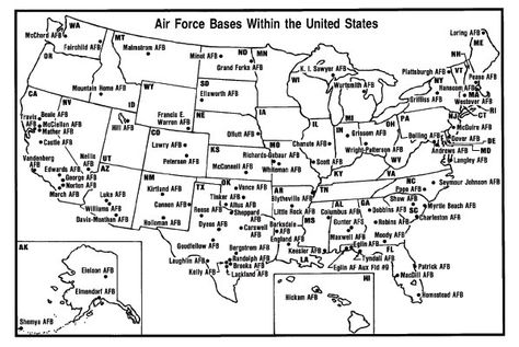 Air Force Bases Map Air Force Base Housing, Us Air Force Bases, Mesquite Texas, Air Force Girlfriend, Air Force Families, Civil Air Patrol, Military Ranks, Air Force Veteran, Air Force Mom