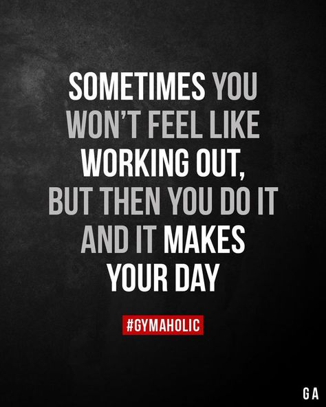 Sometimes you won't feel like working out. But then you do it and it makes your day. Motivation Poster, Fitness Motivation Quotes Inspiration, Gym Quote, Fitness Inspiration Quotes, Motivation Fitness, Gym Motivation Quotes, Sport Motivation, Fitness Motivation Quotes, Workout Fitness