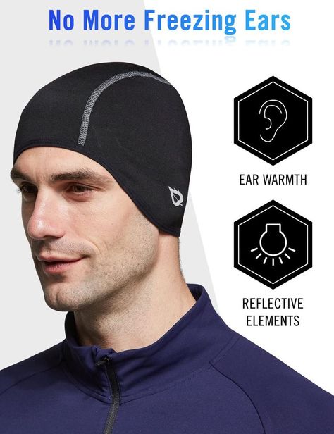 Thermal Skull Cap for Men Women Winter Hats Helmet Liner Cold Weather Running Gear Ski with Ear Cover Cold Weather Running Gear, Sewing Hats, Running In Cold Weather, Helmet Hat, Helmet Liner, Cold Weather Gear, Cap For Men, Fishing Hat, Winter Hats For Women