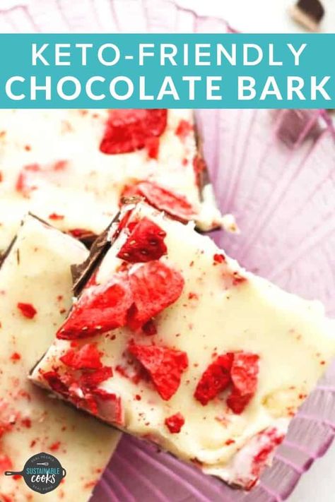 Learn how to make this incredibly easy Addicting Chocolate Strawberry Bark. A simple homemade candy recipe with chocolate and freeze-dried strawberries that makes a decadent treat or the perfect handmade holiday gift. Romantic Appetizers For Two, Appetizers For Two, Strawberry Bark, White Chocolate Bark Recipes, Easy Homemade Candy, Kid Friendly Breakfasts, Strawberry And Chocolate, White Chocolate Bark, Fat Pants