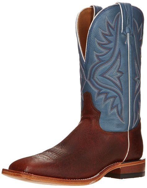 Tony Lama Boots Men's Bison 7955 Western Boot *** Check this awesome image Romeo Shoes, Blue Cowboy Boots, Industrial Boots, Cowboy Life, Tony Lama Boots, Shop Boots Online, Handmade Leather Boots, Boot Companies, Horse Boots