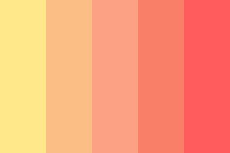 grapefruit and saffron color palette Grapefruit Colour Palette, Grapefruit Color Palette, Saffron Color Palette, Sakura Color Palette, Apple Color Palette, Ibispaint Tips, Glass Color Palette, Saffron Color, Scrapbook Bebe