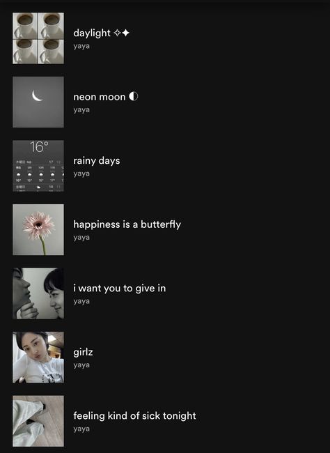 Music Aesthetic Spotify Playlist, Aesthetic Icons For Spotify Playlist, Spotify Playlist Themes, Spotify Account Aesthetic, Aesthetic Playlist Ideas, Names For Playlists Spotify, Spotify Playlist Names Ideas Aesthetic, Kpop Playlist Names, Playlist Themes