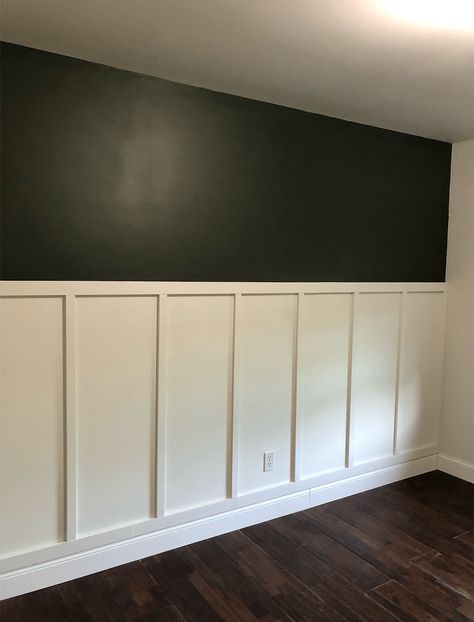 Quarter Wall Ideas, Half Wood Accent Wall Nursery, Bottom Half Accent Wall, Trim On Half Wall, Batten Board Half Wall, Bottom Half Wall Ideas, Partial Feature Wall, Half Wall Texture Ideas, Half Wall Paneling Paint Ideas