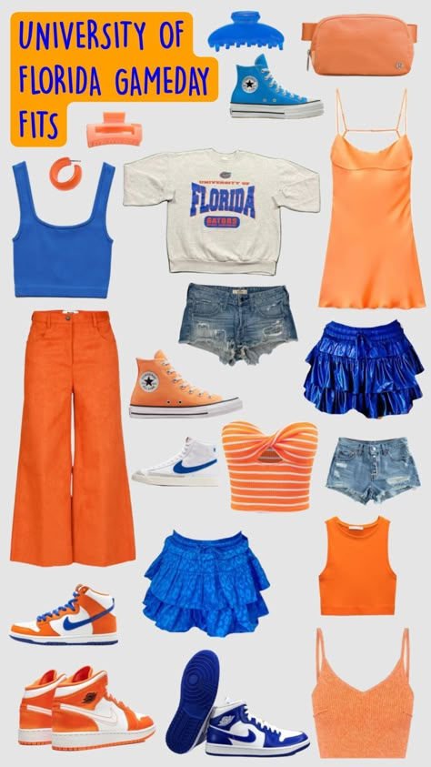 Uf Gameday Outfit, Utsa Football, Uf Game Day, Uf Outfits, Gator Party, Game Day Fits, Ivy Girl, Day Fits, College Gameday Outfits