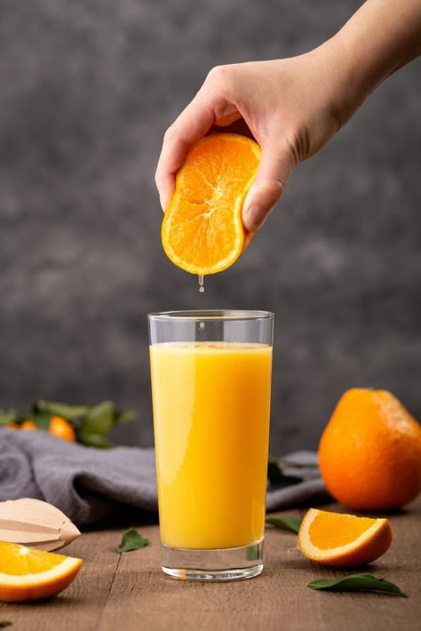 Orange Juice, Juice, Orange, Glass