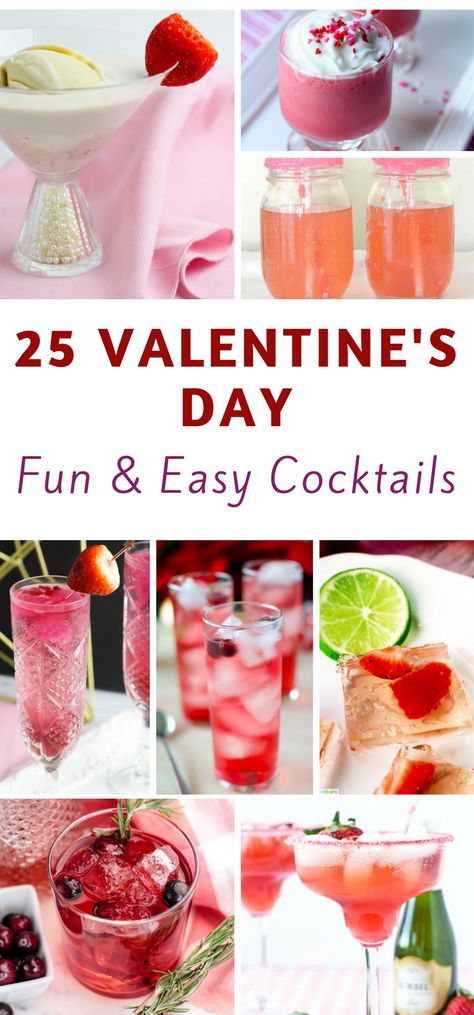 Valentine's Drinks, Valentines Day Cocktails, Valentines Cocktails Drink Recipes, Galentines Cocktails, Valentines Drinks Alcoholic, Resep Koktail, Valentine Drinks, Valentine Cocktails, Day Cocktails