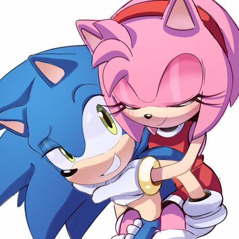 Sonic Y Amy, Sonic Amy, Sonamy Comic, Amy The Hedgehog, Sonic Heroes, Sonic And Amy, Blue Hedgehog, Sonic Franchise, Sonic Adventure