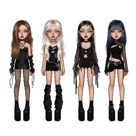 K Pop Fashion, Dance Style Outfits, Casual Elegant Style, Group Outfits, Mode Grunge, Bratz Inspired Outfits, Fashion Gal, Preformance Outfits, Alt Outfits