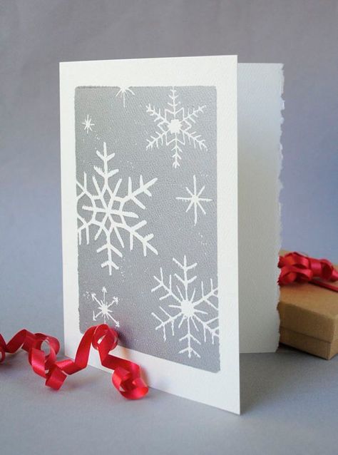 Snowflake Linocut, Snow Linocut, Linoblock Printing, Lino Christmas, Lino Cuts, Print Christmas Card, Lino Printing, Lino Prints, Snowflake Cards