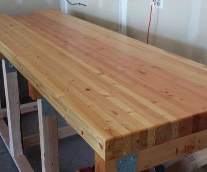 Workshop Organization - Instructables Workshop Bench, Workbench Top, Building A Workbench, Workbench Plans Diy, Tool Bench, Woodworking Bench Plans, Diy Workbench, Woodworking Project Plans, Garage Work Bench