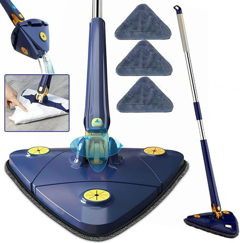 Any Floor Type Cleaning mops for wall and ceiling with long handle works efficiently for dry or wet mopping on all hard surface flooring types including: hardwood, tile, laminate, vinyl, stone, concrete, & more. This professional microfiber mop kit packs a ton of floor cleaning power! Machine Washable & Durable Spin Mop Wall Cleaner, Cleaning Ceilings, Floor Cleaning Solution, Cleaning Mop, Spin Mop, Cleaning Mops, Weekly Cleaning, Microfiber Mops, Mop Heads