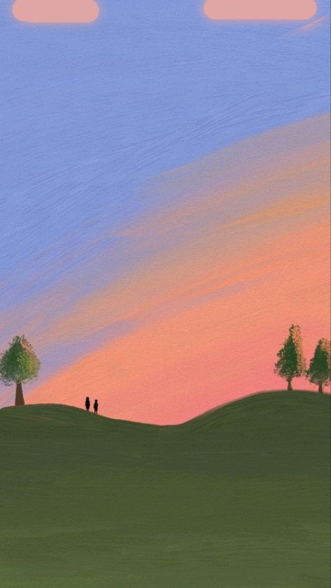 Landscape Sunset Drawing, Wallpaper Landscape, Iphone Wallpaper Landscape, Cocoppa Wallpaper, Flower Iphone Cases, Digital Art Beginner, Nature Background, Canvas Painting Designs, Abstract Iphone Wallpaper