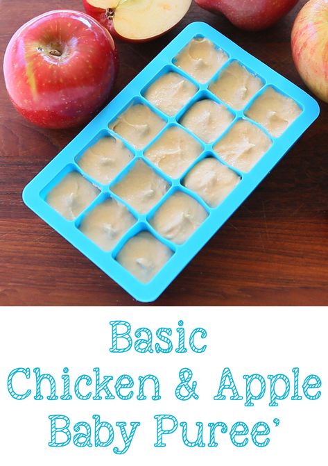 chicken apple puree long Meat Puree, Apple Baby Food, Chicken Baby Food, Puree Recipes, Chicken Apple, Making Baby Food, Diy Baby Food, Baby Cereal, Healthy Baby Food