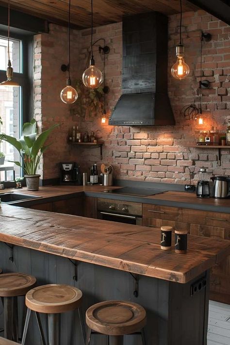 17 Cozy Cottage Kitchen Ideas To Create A Haven Of Warmth And Style | DIY Vibes Cottage Core Kitchen, Cozy Cottage Kitchen, Серая Кухня, Farmhouse Kitchen Island, Stil Industrial, Rustic Kitchen Design, Cottage Kitchens, Belek, Cozy Kitchen