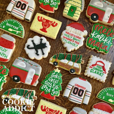 Christmas Sugar Cookies Vacation Cookies Decorated, Christmas Vacation Cookies, Vacation Cookies, Griswold Family Christmas Party, Griswold Christmas Party, National Lampoon Christmas Vacation, National Lampoon Christmas, Christmas Vacation Party, Decorated Christmas Cookies