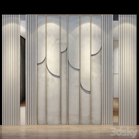 Panel 067 - 3D model Women Wardrobe Design, Luxury Wall Panelling Design, Marble Panelling, Showroom Reception, Wall Panel Backdrop, Bedroom Wall Panel, Wall Cladding Designs, Wall Panels Bedroom, Feature Wall Design