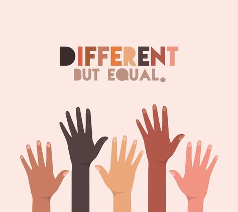 Different but equal and diversity skins design Racial Equality Aesthetic, Global Diversity Awareness Month, Diversity Is Our Strength, Poster About Equality, Diversity In Fashion, Diversity Poster Design, Inclusivity Aesthetic, Unity In Diversity Illustration, Inclusivity Quotes