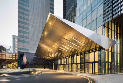 Gallery of Parnas Tower / Chang-jo Architects - 8 Canopy Design Architecture, Sas Entree, Hotel Canopy, Architecture Art Nouveau, Hotel Facade, Canopy Architecture, Building Entrance, Backyard Canopy, Porte Cochere