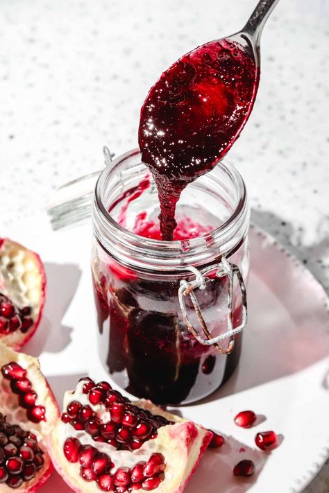 Homemade Pomegranate Molasses And How To Use It - Hungry Paprikas Pomegranate Molasses, Middle Eastern Recipes, Molasses, 3 Ingredients, Middle Eastern, Simple Ingredient, Pomegranate, How To Use, Canning