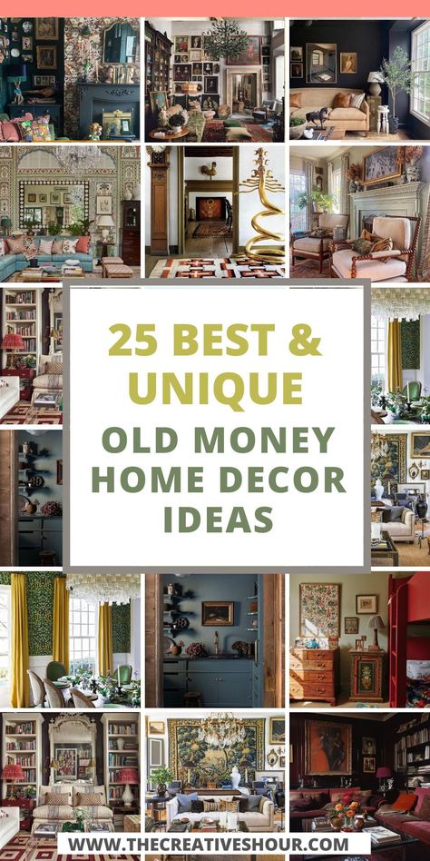 Unlock the secret to achieving the perfect old money home decor in your apartment. This comprehensive guide walks you through integrating vintage elegance and modern flair across all rooms. From adopting regal color schemes in your living room to incorporating French country details in your kitchen, and adding a touch of Victorian sophistication to your bathroom. Old Money Decor Aesthetic, Curated Home Decor, Modern Old Money, Old Money Decor, Old Money Home Decor, Old Money Home, New England Cottage, Old Money House, Spanish Hacienda